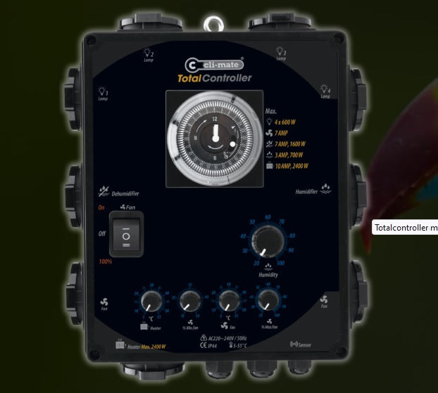 TOTAL Controller - CLI-MATE 4x600W+Ventilation+T°+Humidité